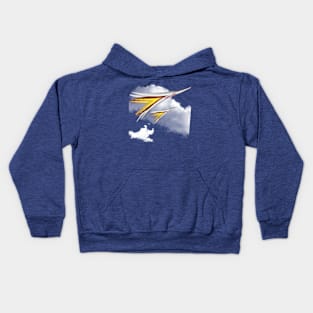 nice super flying plane art design. Kids Hoodie